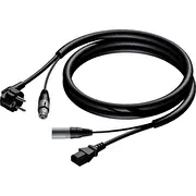 Procab kabelis Cab402/20 Schuko tēviņš Xlr mātīte eiro barošanas vīriņš 3 x 2.5 mm Kabel euro power