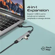 Promate Usb-C Hub Usb3.0 Litehub-4 3Xusb2.0