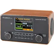 Radio Albrecht Dr 865 vecākais digitālais radio Holz-Schwarz Senior Digitalradio holz-schwarz