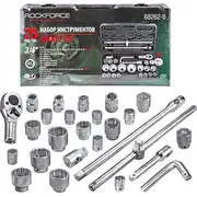Rockforce instrumentu komplekts Socket Wrench Set 26 gab. 3/4 1 12 Leņķi. Zestaw Kluczy Nasadowych 26El.