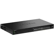 S350 sērijas 24 portu Gigabit Ethernet Poe viedais pārvaldītais būtiskākais slēdzis ar 2 īpašiem Sfp portiem Series 24-Port Smart Managed Essentials Switch with Dedicated Ports