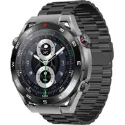 Smartwatch Veltori Vt100-1 melns silikona sloksne melna eko āda Czarny Pasek Silikonowy Eko