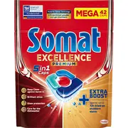 Somat Excellence Premium trauku mazgājamās mašīnas kapsulas. 42 gab 5W1 do zmywarki. sztuki