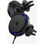 Spigen Onetap Pro 3 Cryomax Magsafe Car bezvadu lādētājs Gaisa ventilācija. melns Wireless Charger Air Vent. black