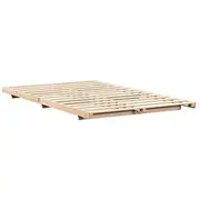 Brūns gultas rāmis 135 x 190 cm Priedes masīvkoks Lumarko Lite drewno sosnowe