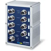 Switch Planet Isw-800T-M12 tīkla saites Nepārvaldīts L2 Fast Ethernet 10/100 zili pelēks Sieciowe Nie Niebieski Szary