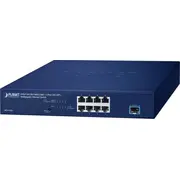 Switch Planet Mgs-910X 8-Port 10/100/1000/2500T 1-Port 10G Sfp Multigigabit Ethernet Bez ventilatora dizains. standarta/VLAN režīms. darbvirsmas izmērs ar statīva montāžas komplektu Fanless design. Standard/Vlan mode. desktop size with rackmount kit
