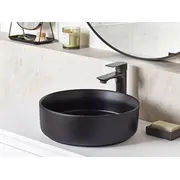 Beliani izlietne Keramikas galda  36 cm melna Calig Umywalka nablatowa ceramiczna czarna