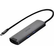 Usb centrmezgls Unitek Active Hub Usb-C 5Gbps. Hdmi Rj-45 Pd 100W Aktywny
