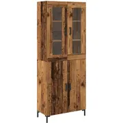 vidaXL bufete ar piekaramo skapi Antique Wood un Engineered Kredens Stare Drewno
