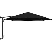 vidaXL terases lietussargs melns poliestera pulverkrāsots tērauds liels Parasol patio Czarny Poliester. Stal Malowana Proszkowo