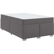 vidaXL Gultas rāmis Cits Pelēks 120 x 200 cm Sintētiskā āda Ramka Inny Szary syntetyczna