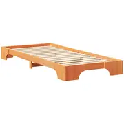vidaXL gultas rāmis ar uzglabāšanas brūnu 90 x 210 cm koka Przechowywaniem drewno