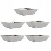 vidaXL Metāla puķu podu komplekts Nerūsējošā tērauda lieli dekoratīvie ieliktņi Zestaw metalowych donic Stal nierdzewna Wstawki dekoracyjne