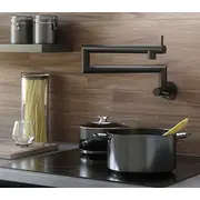 Virtuves jaucējkrāns Kfa 6623-030-81/ Duero Pot Filler/ Iekārtas. Sienas Izliete. Loģināta. Melna Bateria kuchenna Kuchenna. Zlew Przegubowa. Black