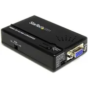 Adapteris Av Startech Composite Video  S-Video  D-Sub Vga czarny Vid2Vgatv2 Adapter Video S-Video