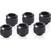 Alphacool Eiszapfen Pro cietās caurules veidgabals G1 dziļi melns sešpaka. savienojums 13Mm Hardtube Fitting Deep Black Sixpack. connection
