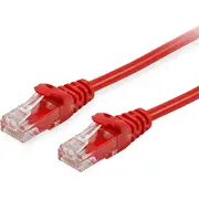Aprīkot Patchkabel Cat6A U/Utp 2Xrj45 20.00M rot Lszh Equip