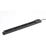 Armac Power Strip Rack 19 Multi M12 5M 12X 230V Pl Vertikālā Uzstādīšana Melnā Listwa Pionowy Czarna