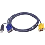 Aten Kable Kvm. 2M. melns 2L5202Up Czarny