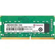 Atmiņa klēpjdatoram Transcend Jetram. Sodimm. Ddr4. 16 Gb. 3200 Mhz. Cl22 Jm3200Hse-16G Do laptopa