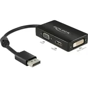 Av adapteris Delock Displayport Hdmi D-Sub Vga Dvi-D melns 62656 Adapter czarny