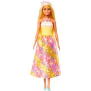 Barbie Mattel princeses lelles dzeltens un rozā apģērbs Hrr09 Lalka