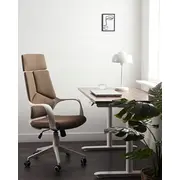 Beliani biroja krēsls Regulējams krēsls. brūns un balts Delight Biurowe regulowane