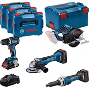 Bosch.combo komplekts 18 V Gsr 18V-90C Gws 18V-15 Psc Gkm 18V-50 Ggs 18V-23 Plc Set 18V 1Xpc4.0Ah 2Xpc5.5Ah