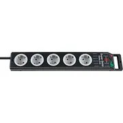 Brennenstuhl 1153380115 sadalītājs 2.5 m 5 x strāvas kontaktligzda Melns. pelēks Gniazdo sieciowe Czarny. Szary