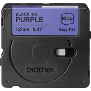 Brother Btag-F31 marķēšanas lentes melnas uz purpursarkanas Do etykietowania Czarny na purpurowym