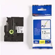 Brother uzlīmju veidotāja lente ar melnu apdruku/baltu pamatni. laminēta x Tzefx231 Do drukarek etykiet czarny druk laminowane 12Mm 8M