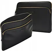 dbramante Paris Pebbled pilngraudu ādas piedurkņu soma Macbook Pro 14 un klēpjdatoram nakts melns Torba full-grain leather sleeve for and Laptop Night Black