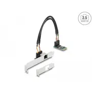 Delock M.2 pārveidotājs ar BM taustiņu 1 x Rj45 2.5 gigabitu Lan Konwerter kluczem Gigabit