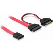 Delock Sata  Sata Slimline. sarkans 84418 0.5M. Czerwony