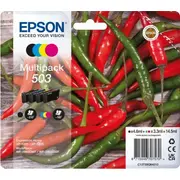 Epson Ink 503 Multipack 4Er-Pack Schwarz. Gelb. Cyan. Magenta oriģināls Blister mit Rf- akustischem Alarmsignal Tintenpatrone kažokādas Expression Home Xp-5200. Xp-5205. Tusz original fur Workforcewf-2960Dwf. Wf-2965Dwf