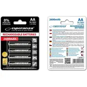 Esperanza Battery melns Aa R6 2600Mah 4 gab. Akumulator czarne szt.