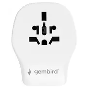 Gembird Universal Travel Adapter 20W White Uniwersalny adapter