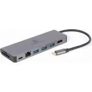 Gembird Usb centrmezgla I/O Adapteris Usb-C Uz Hdmi/Usb3/5In1 A-Cm-Combo5-05 Hub Adapter To