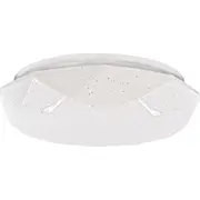Griestu lampa Polux Plafon Galaxy 308535 griestu uz virsmas montējama ģeometriskā Led 17W 4000K Gaisme ar zvaigznes efektu Ip44 balts Lampa sufitowa natynkowa Oprawa geometryczna efektem gwiazd