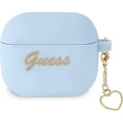 Guess Silicone Charm Collection aizsargmaciņš priekš Airpods 3 Gua3Lschsb zils Etui ochronne do niebieskie
