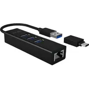 Hub Usb Icy Box 1X Rj-45 3X Usb-A 3.2 Gen1 Ib-Hub1419-Lan