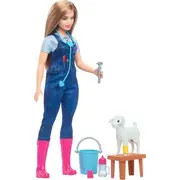 Lelle Bārbija Mattel Career Farm vet Hrg41 Hrg42 Lalka Barbie Kariera Weterynarka na farmie