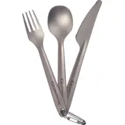 Lifeventure Superlight titāna galda piederumu komplekts. universāls Turystyczne Titanium Cutlery Set Uniwersalny