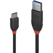 Lindy Usb-A  Usb-C Usb kabelis melns 36916 Kabel Usb Usb-A Usb-C Czarny