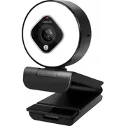 Logilink tīmekļa kamera Fhd 76 Dual-Micro Autof. Ringlicht Stativ Kamera internetowa Webcam Dual-Mikro