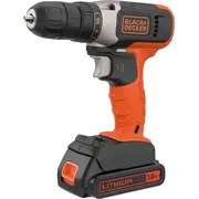 Melnais Decker Akku-Bohrschrauber Bcd001C1 BlackDecker 18V 1.5Ah