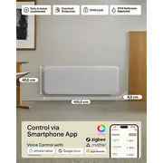 Mill Invisible Smart Wifi sildītājs paneļa 1300 W Piemērots istabām līdz 15-19 m baltajam Ipx4 Heater Pa1300Wifi4 Panel Suitable for rooms up to White