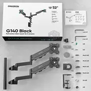 Monitor Acc Wall Melnais G140-B Onkron 4603728441566 Mount/13-32 Black