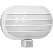 Orno Laso sienas lampa. dārza armatūra ar kustības sensoru. 1X60W. E27. Ip44. plastmasa. balta Kinkiet Laso. oprawa ogrodowa czujnikiem ruchu plastik.